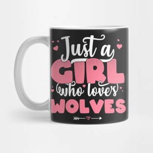 Just A Girl Who Loves Wolves - Cute Wolve lover gift product Mug